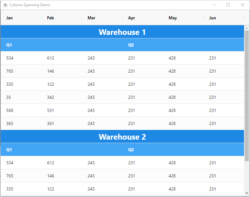 BBjGridExWidget - Column Spanning